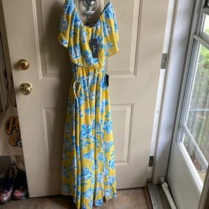 BNWT Lulus tube top/flowy maxi dress